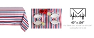 Design Imports Patriotic Stripe Outdoor Tablecloth 60" x 120"